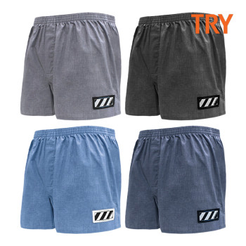 TRY 남성용 데일리 솔리드 남자 트렁크 팬티 4종 세트 트라이