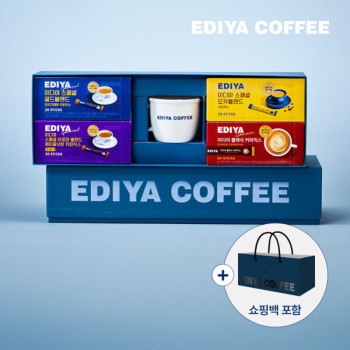 [이디야] 프리미엄 커피믹스 선물세트 (커피믹스 4종 + 머그컵 세트)