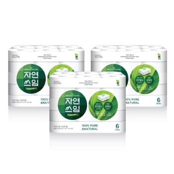 자연쓰임 천연펄프 키친타올 150매 6입 3팩 (총18롤)