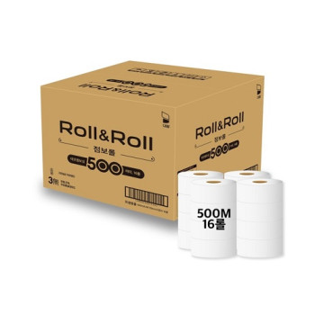 롤앤롤 점보롤 화장지 500미터 16롤 (박스)