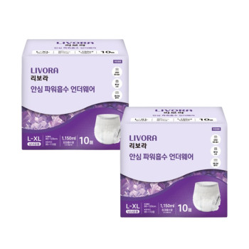 리보라 팬티형 성인용기저귀 대특대형(10P) (2팩,3팩,4팩,6팩 선택 구성)