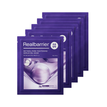 [리얼베리어] 레티니올 모공 타이트닝 세럼 겔마스크 5매