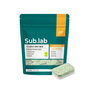 서브랩 식기세척기 세제 타블렛 레몬향 60개입