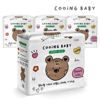 쿠잉 베러 놀라운 팬티기저귀 4팩 구성(대형,특대형,점보,키즈 선택 구성)