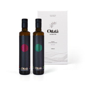 [오일랄라] 유기농 엑스트라버진 올리브오일 500ml x 2병 세트 (코라티나  + 페란자나)