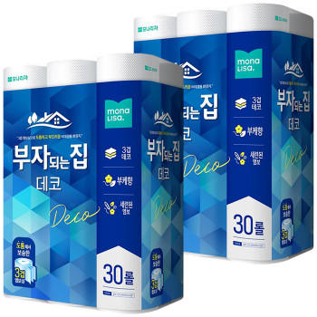 모나리자 부자되는집 데코 27m 30롤 2팩
