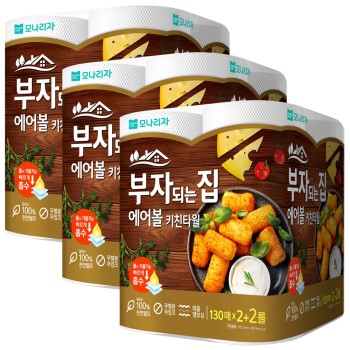 모나리자 부자되는집 에어볼 키친타월 130매 x(2+2)롤  3팩