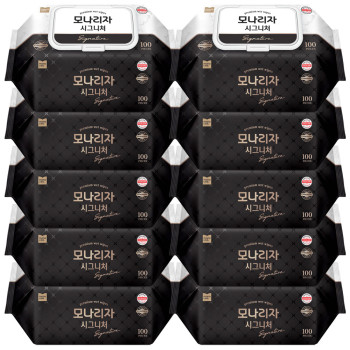 모나리자 시그니처 물티슈 캡형 100매 10팩