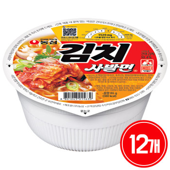 농심 김치 사발면 12개