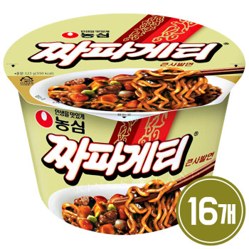농심 짜파게티 큰사발 123g 16개