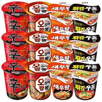 소컵) 신라면4+새우탕면4+튀김우동4+오징어짬뽕4