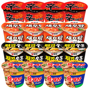 큰컵) 신라면4+튀김우동4+새우탕4+육개장큰사발4