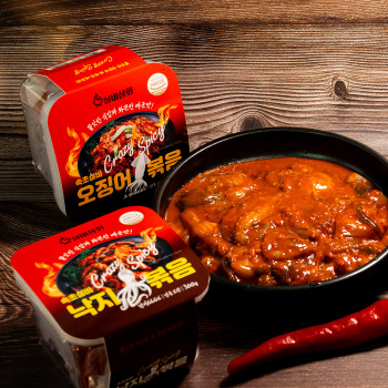 [임박특가] 실비 매운 오징어 300g+낙지볶음 300g (트라이탄 용기증정)