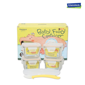 [글라스락] 얌얌 정사각 이유식기 5조