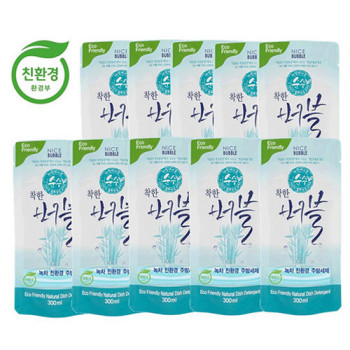 [착한버블] 녹차 친환경 주방세제 300ml 10p