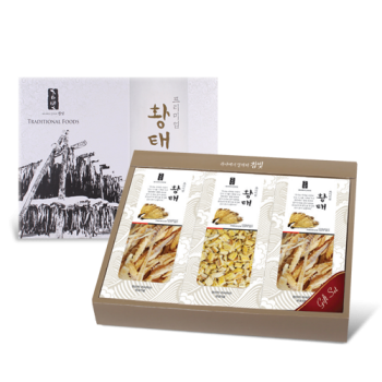 [참빛] 황태1호 / 황태채 80g(트레이)+황태절편 100g(트레이)+황태채 80g(트레이)