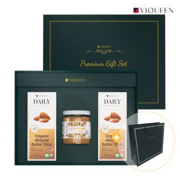 [바이퀸] 유기농 아몬드 버터스틱 x 데일리 피넛버터 선물세트