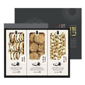 [참빛] 참나무표고3호 / 흑화고100g+표고슬라이스100g+표고칩100g