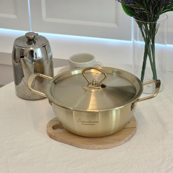 [아비스] 티타늄코팅 스텐 양수냄비 20cm