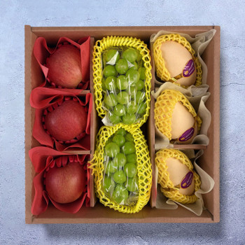 [설 명절 선물세트] 혼합세트 3종(골드망고3과+샤인머스켓2송이+사과3과)