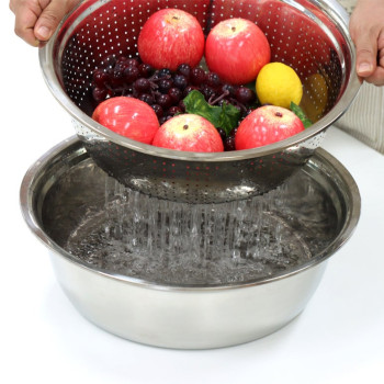 [아이젠베르그] 쿠헨바움 스테인레스 대형볼 2종 세트 (믹싱볼, 타공볼)