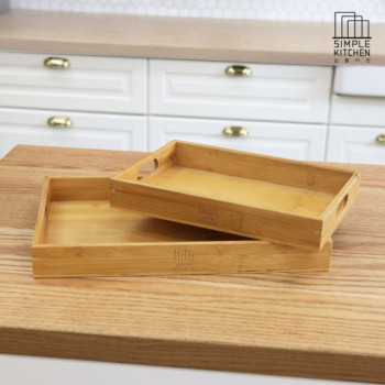 [심플키친] 사각 우드 트레이 2종 세트 SK-063