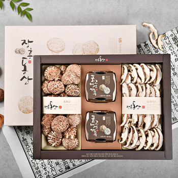 [설 명절 선물세트] 장흥동산 흑화고 혼합세트 [흑화고120g 슬라이스 100g 표고분100gx2]