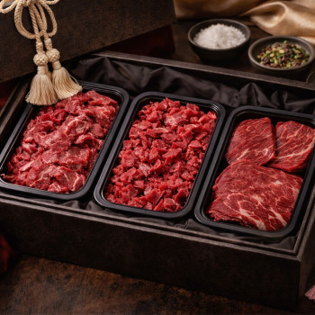 [오마켓] 국내산 소고기 프리미엄 정육 900g 선물세트 (국거리/장조림/불고기)