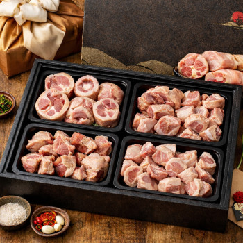 [오마켓] 국내산 소 프리미엄 우족 2kg 선물세트