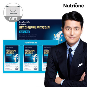 [뉴트리원] 정우성 뮤코다당단백 콘드로이친 3개입 선물세트 (3개월분) + 쇼핑백