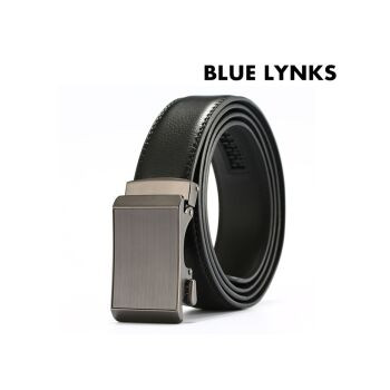 [블루링스] XWG 남성 블랙 비즈니스 자동버클 소가죽 벨트 BLM-XWG01
