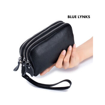 [블루링스] KUF 여성 소가죽 3라인 클러치 손가방 BLM-KUF01