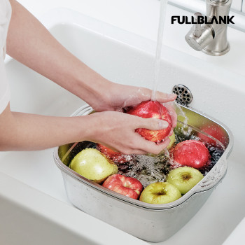 풀블랭크 올인원 스텐 5600ml 밀폐용기&타공채반 3종세트 SK-13F