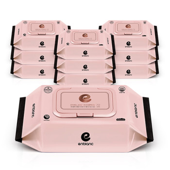 앙블랑 아기물티슈 세이프 인디핑크 캡형 72매 10팩