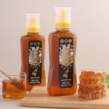 [로얄] 1+등급 자연벌꿀_에버허니 야생화꿀 450g [탄소동위원소 -23.5이하]
