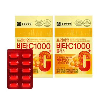 [종근당건강] 프리미엄 비타c1000 항산화 (100c) X 2개