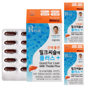 [리얼닥터] 간에 좋은 밀크씨슬에 플러스, 30정, 3개