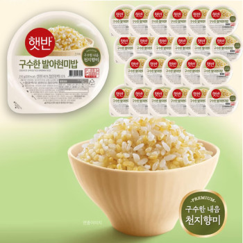 [CJ햇반] 구수한 발아현미밥 210g X 24개