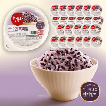 [CJ햇반] 구수한 흑미밥 210g X 24개