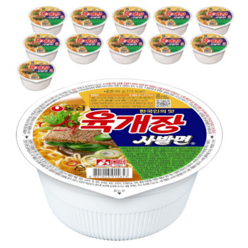 [농심] 소컵 육개장사발면 86g X 12개