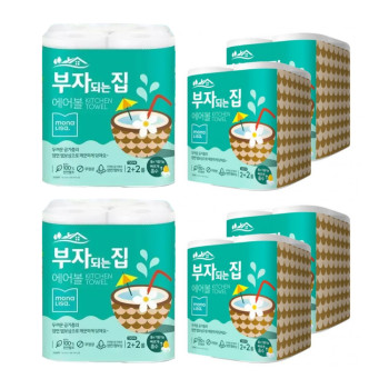 모나리자 부자되는집 에어볼 키친타올 130매 4입 6개