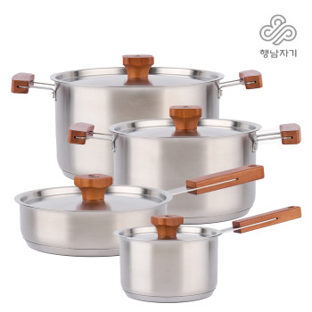 [행남자기]헤리티지 프리미엄 스테인리스냄비 4종 (16편수+20양수+24양수+20프라이팬)