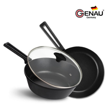 [독일 제너] 펜슬러 인덕션 티타늄코팅 후라이팬 3종A (후28+궁28+유리뚜껑)