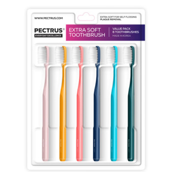 [PECTRUS] 펙트럼 안티박 미세모 칫솔 6개