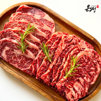 [온정:情] 빛고을 1+등급 한우바로구이 (냉동) 채끝 200g+등심200g