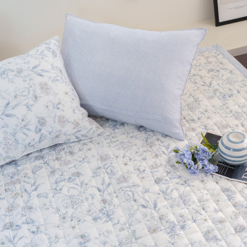 심플 고급스러운 플라워패턴 렌징 모달 100% 토파즈 미끄럼방지 침대패드 SS/Q