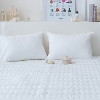 심플 여기호텔 60수 고밀도 면 100% 먼지없는 미끄럼방지 침대패드 SS/Q