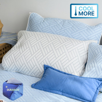 [여름침구대전]국내생산 휴비스 정품 듀라론 쉽게 관리하는 3중직 엘리오 밴딩형 베개커버