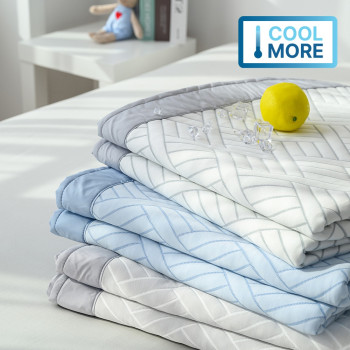 [여름침구대전]국내생산 휴비스 정품 3중직 듀라론 냉감 미끄럼방지 고정 밴드 침대패드 SS/Q/K