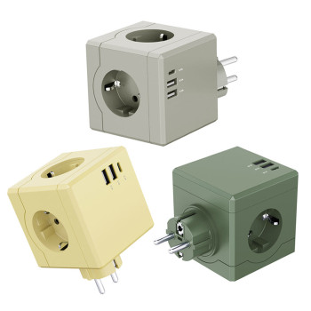 에코너-MT01 큐브멀티탭 (3구/C타입/USB)-플러그형